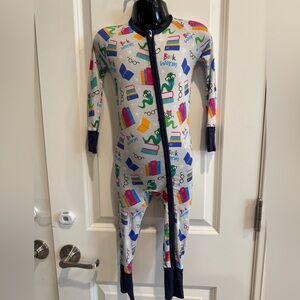 Bamsies Bamboo Book Worm Convertible Pajamas